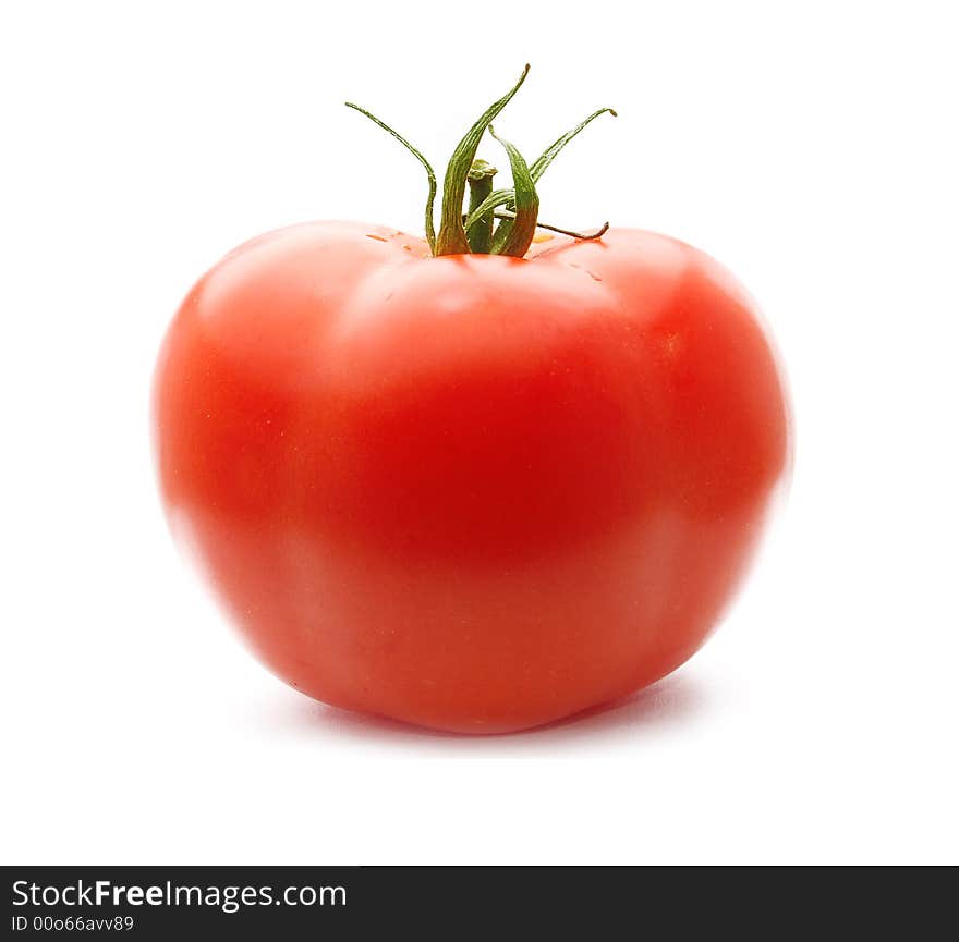 Fresh Red Tomato isolated on white background