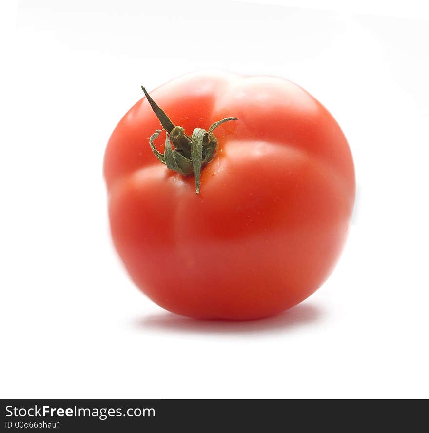 Fresh Red Tomato isolated on white background