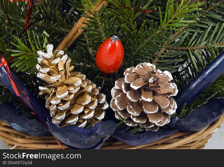 A christmas ornament - seasonal decoration - close up. A christmas ornament - seasonal decoration - close up