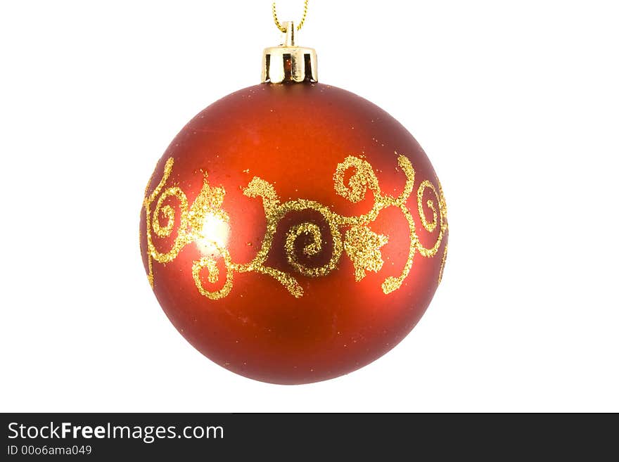 A christmas ornament - seasonal decoration - isolated - close up. A christmas ornament - seasonal decoration - isolated - close up