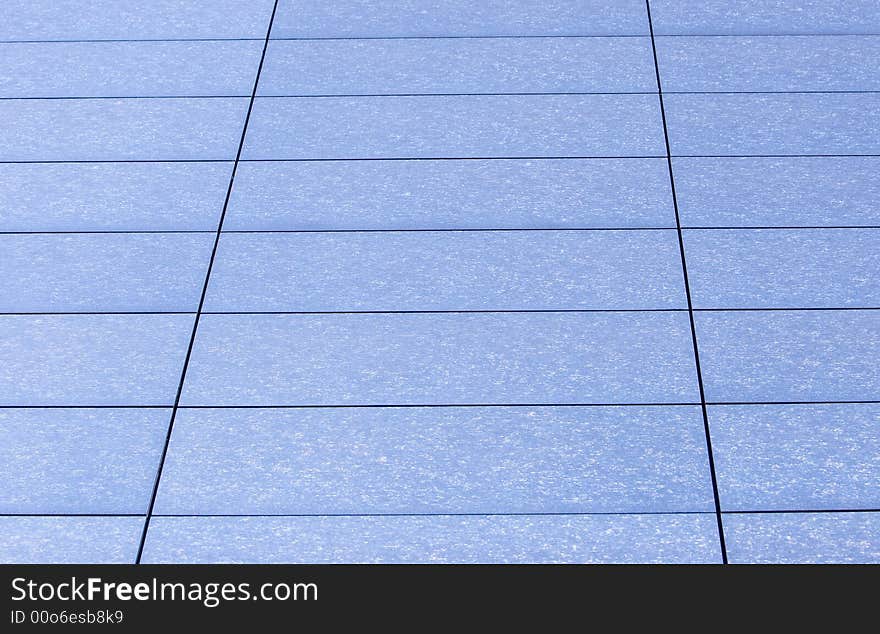 High blue Windows of modern business building