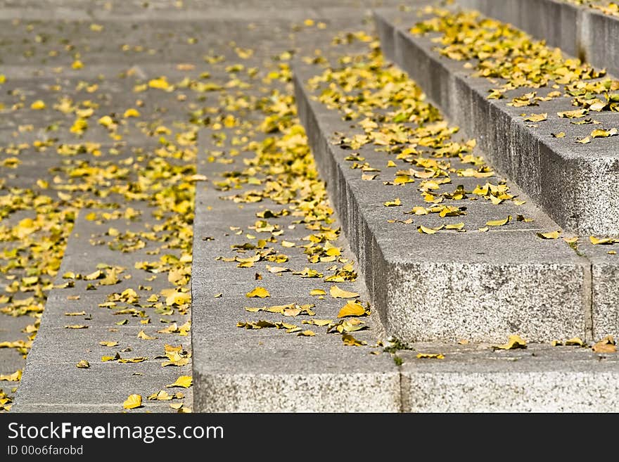 Autumn print over the ancient stone in the city of Avila, Spain. Soft focus applied. Autumn print over the ancient stone in the city of Avila, Spain. Soft focus applied.