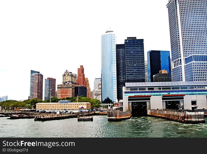 A view of manhattan building in new york. A view of manhattan building in new york