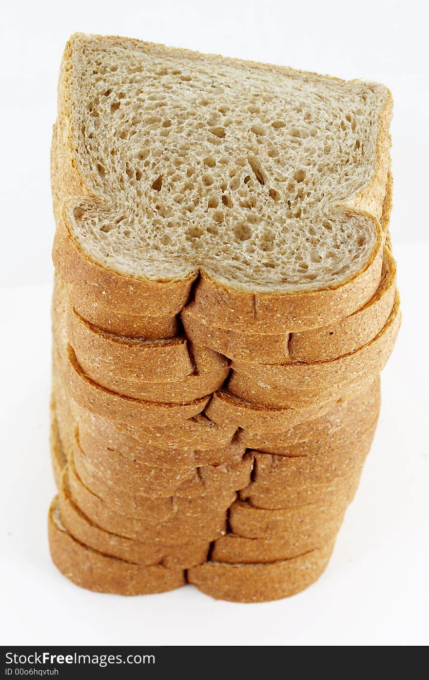 A close up macro of stacked wheat bread. A close up macro of stacked wheat bread