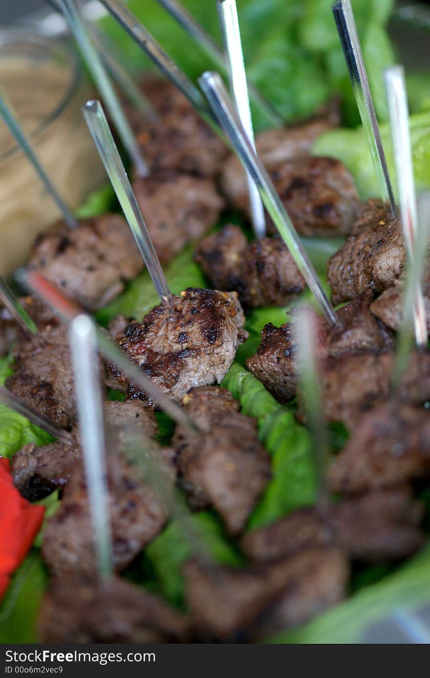 An image of delicious beef kabob appetizers