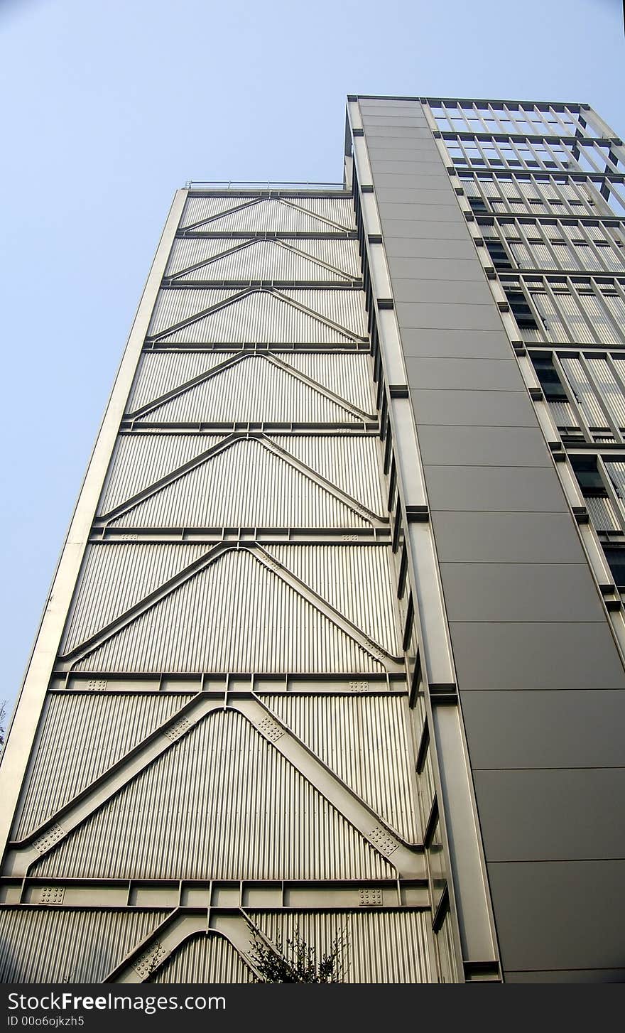 The corner of a building in Tongji University, Shanghai