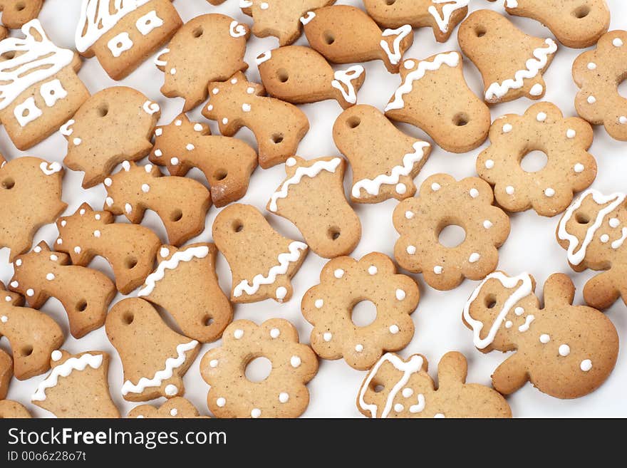 Christmas gingerbread cookies- snowmen, bells, pigs..