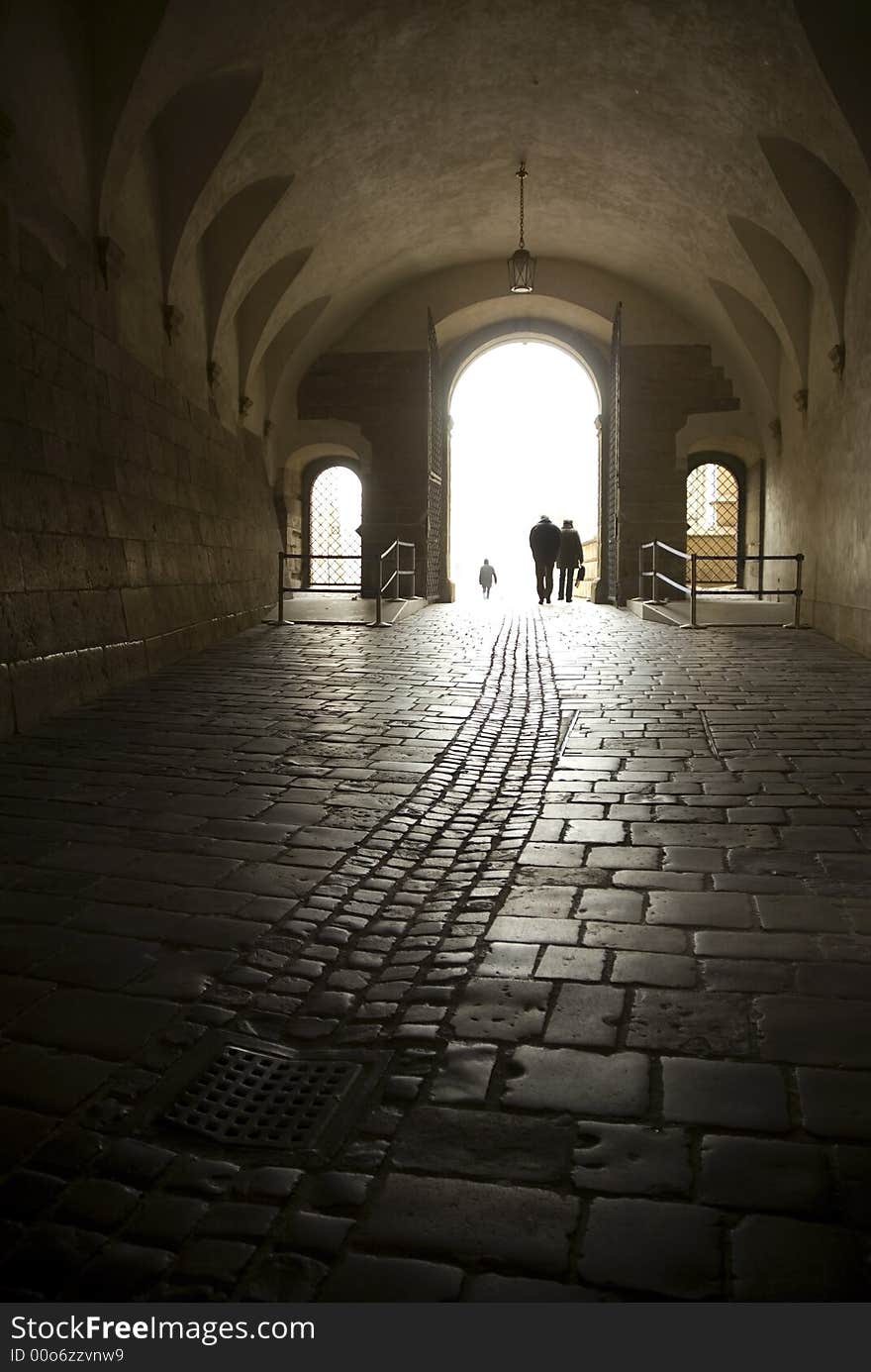 Tunnel heading to the street