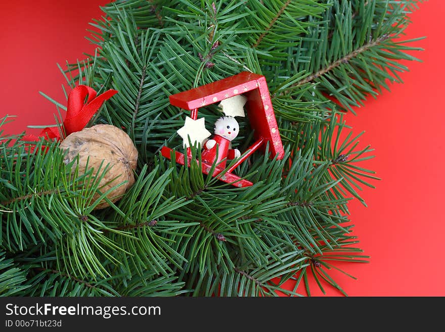 Christmas decoration- detail of advent wreath