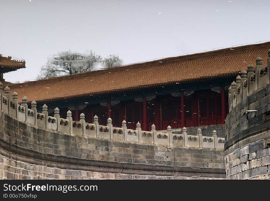 The image of the palace in the water