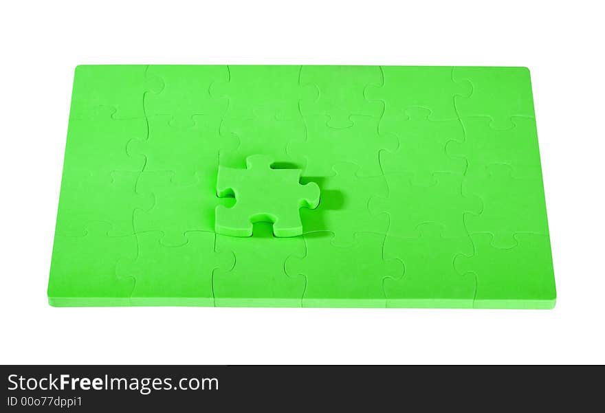 Jigsaw Puzzle isolated on white background