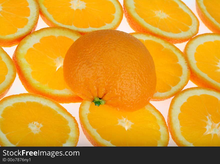 Orange slices background