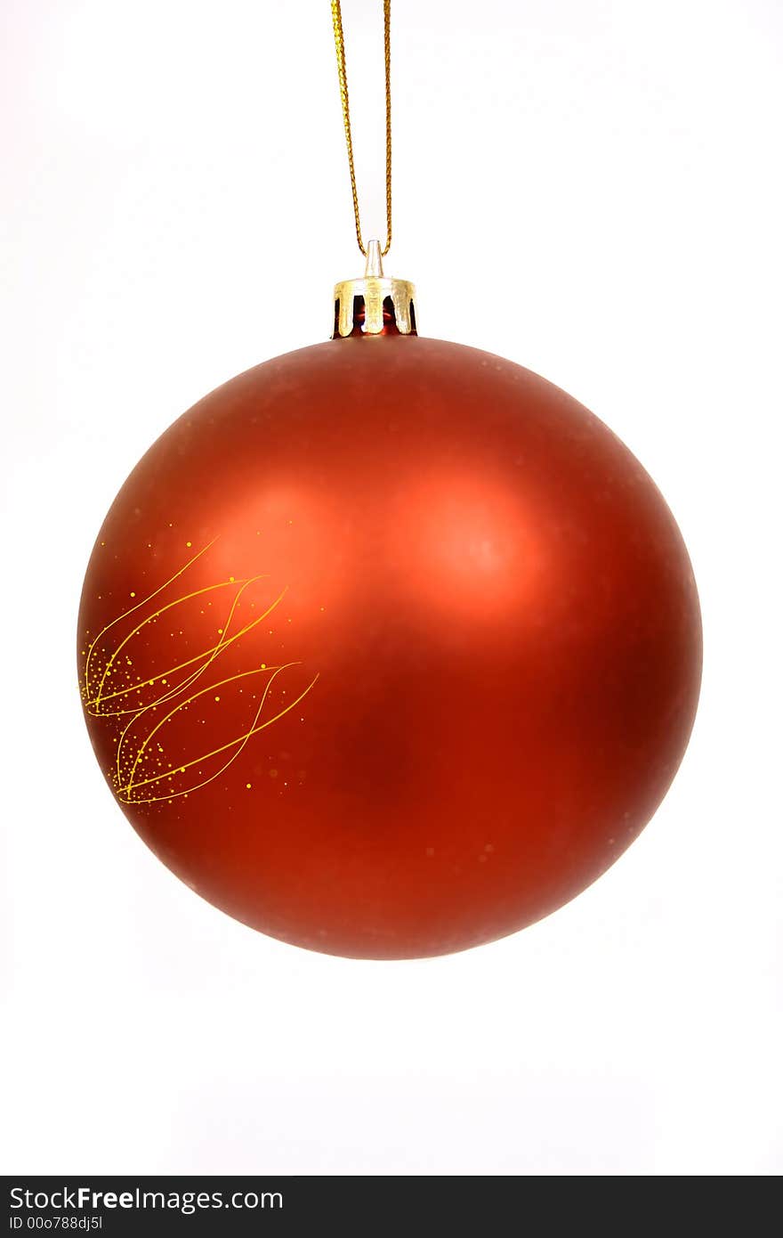 Christmas balls on a white background