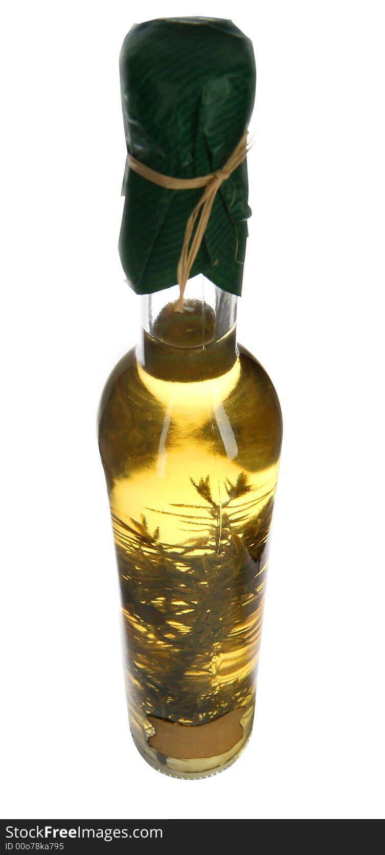 Bottle of Olive Oil on white