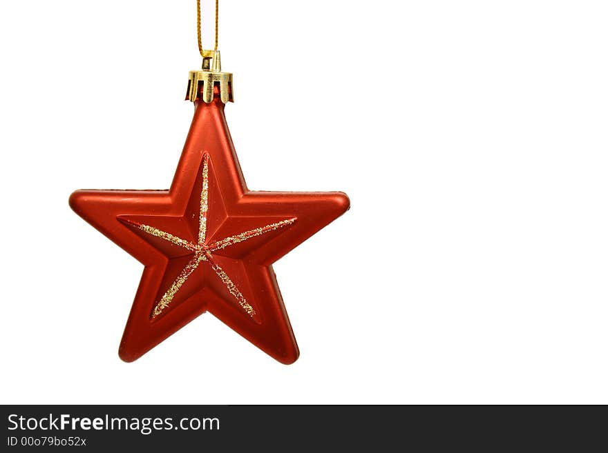 Christmas balls on a white background