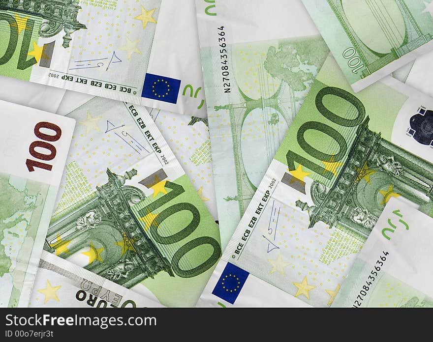 Lot of European Union money, currency Euro. Studio shot, composite. Lot of European Union money, currency Euro. Studio shot, composite.