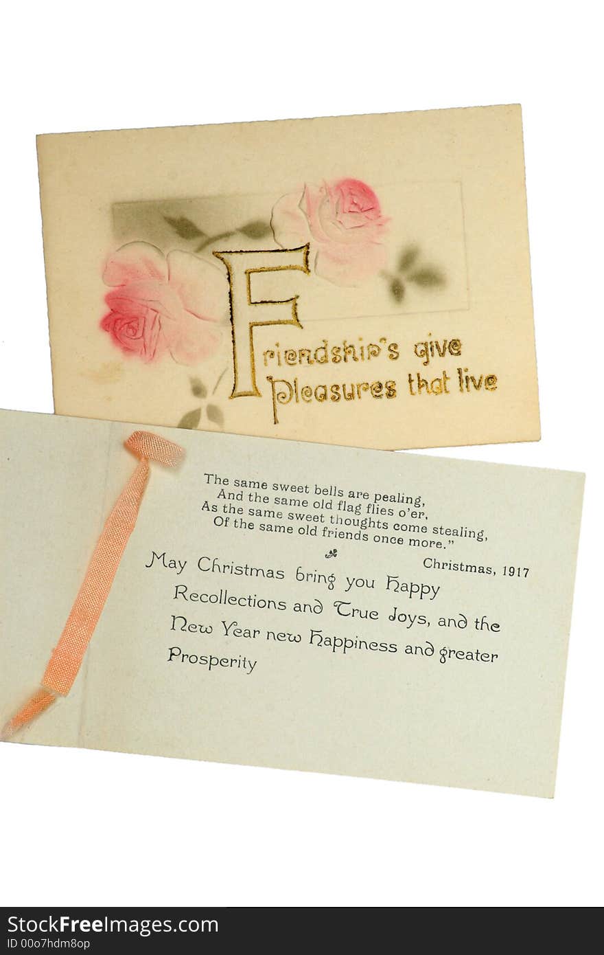 This early postal sent Christmas card was printed in 1917. This early postal sent Christmas card was printed in 1917.