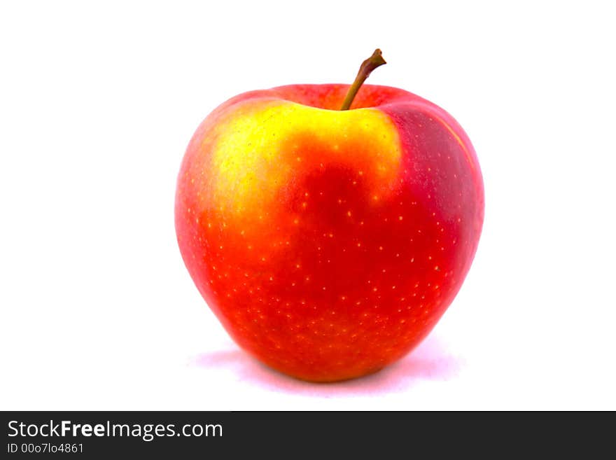 Red apple isolated on white background