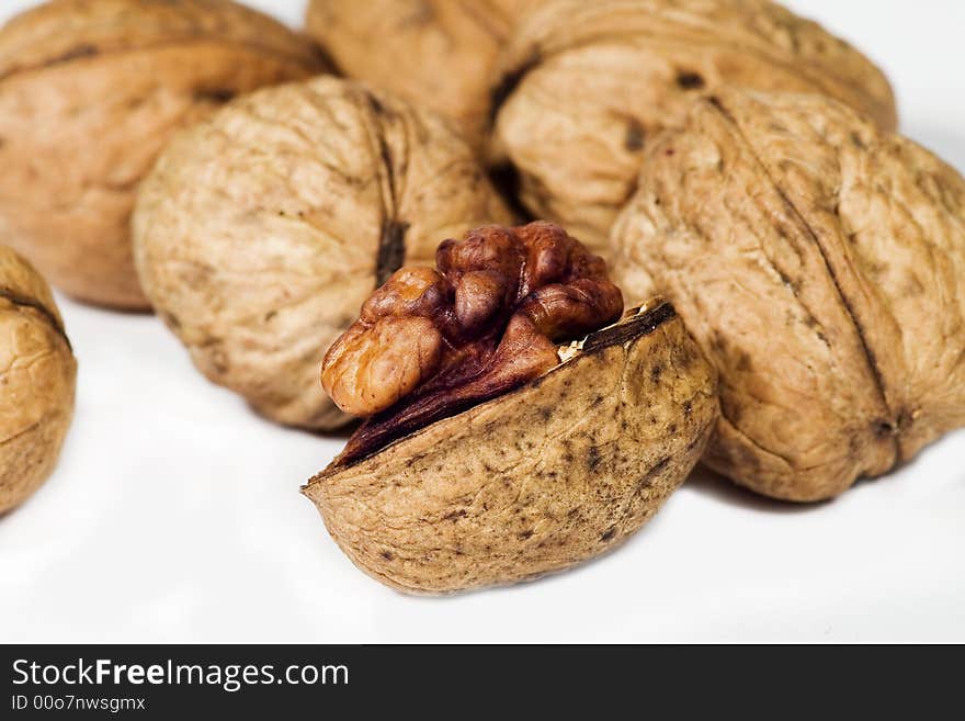 Walnut in closeup