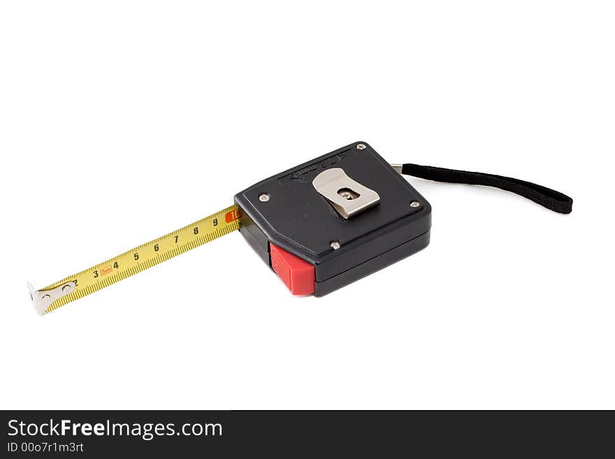 Tape measure on white background. Tape measure on white background.