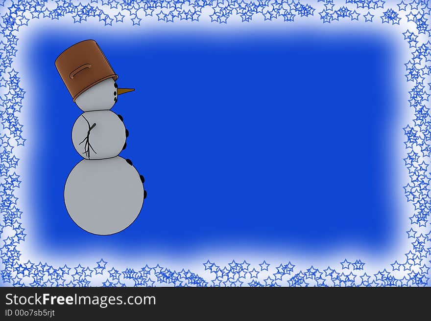 Snowman with christmas background