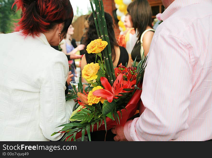 Bright bouquet flowers