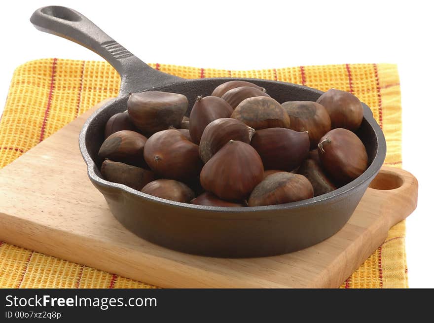 Pan Of Roasted Chestnuts