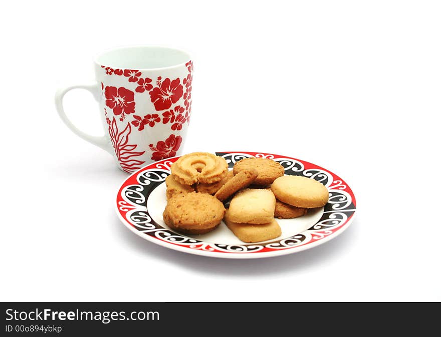 Cookies and cup.