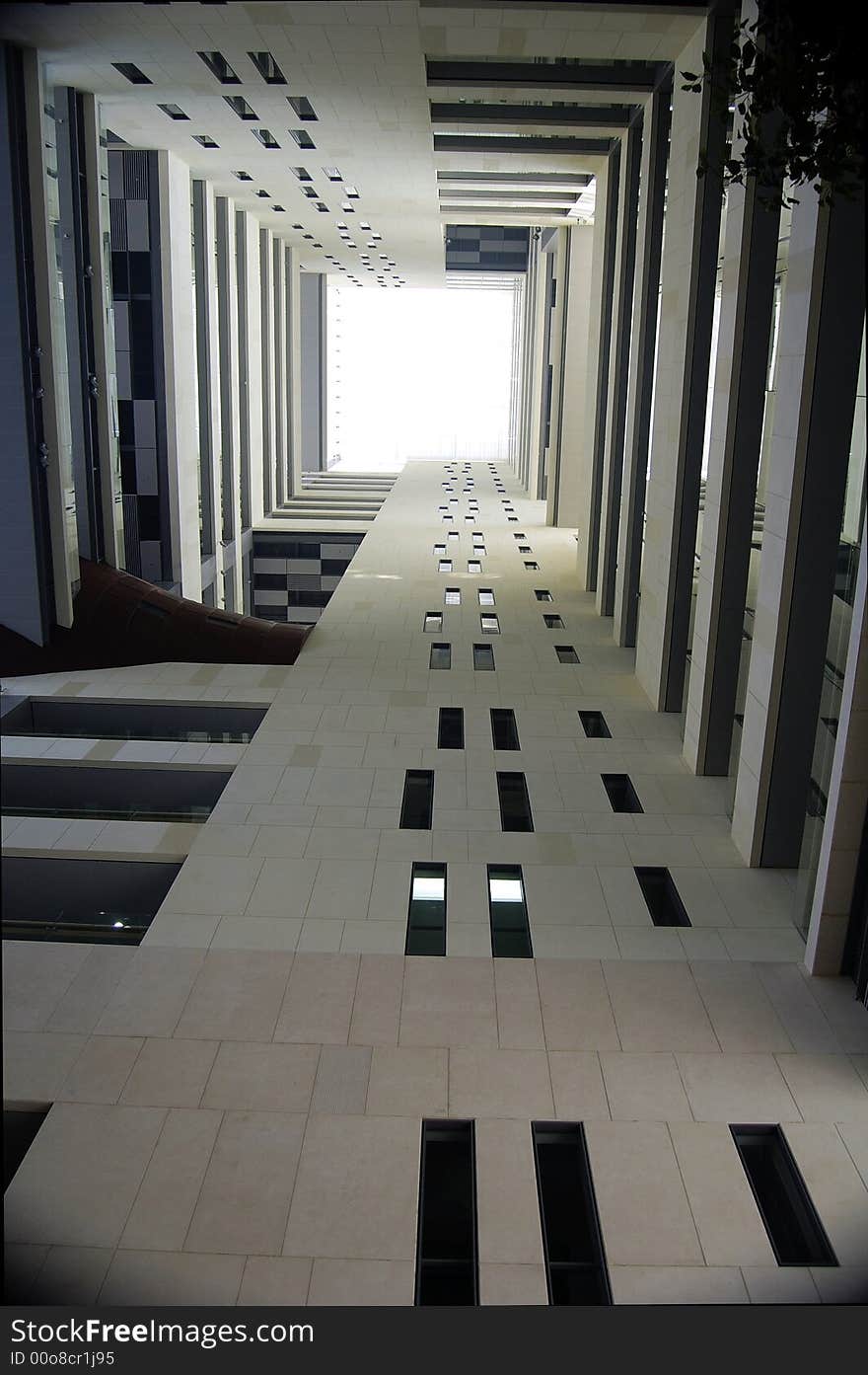 The atrium of a building in Tongji University, Shanghai