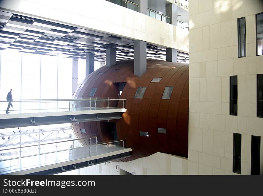 The atrium of a building in Tongji University, Shanghai