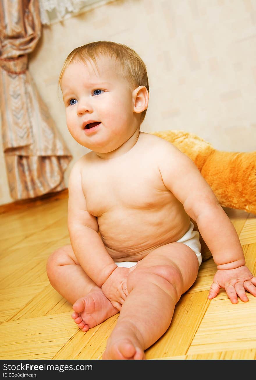 Portrait of an adorable baby