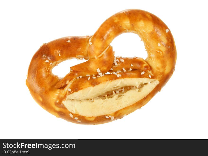 Salted pretzel with cheese