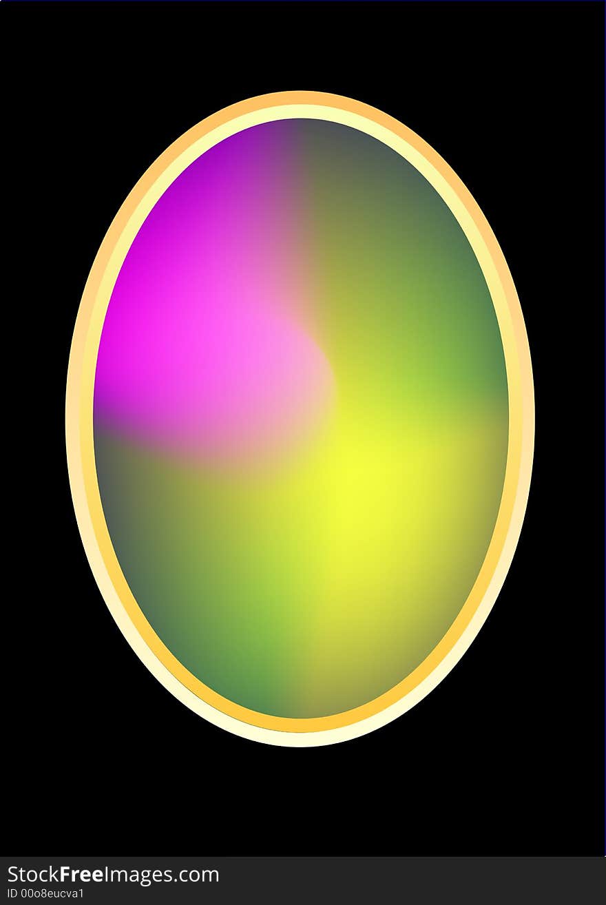 Colorful Oval Frame