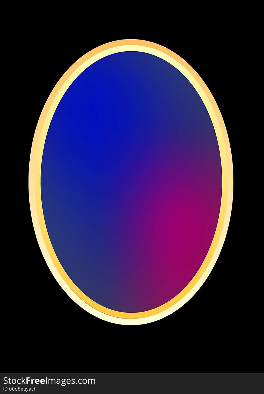 Colorful oval gradient frame