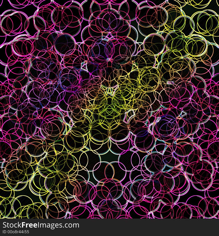 Magic Neon Bubbles - Abstract Background