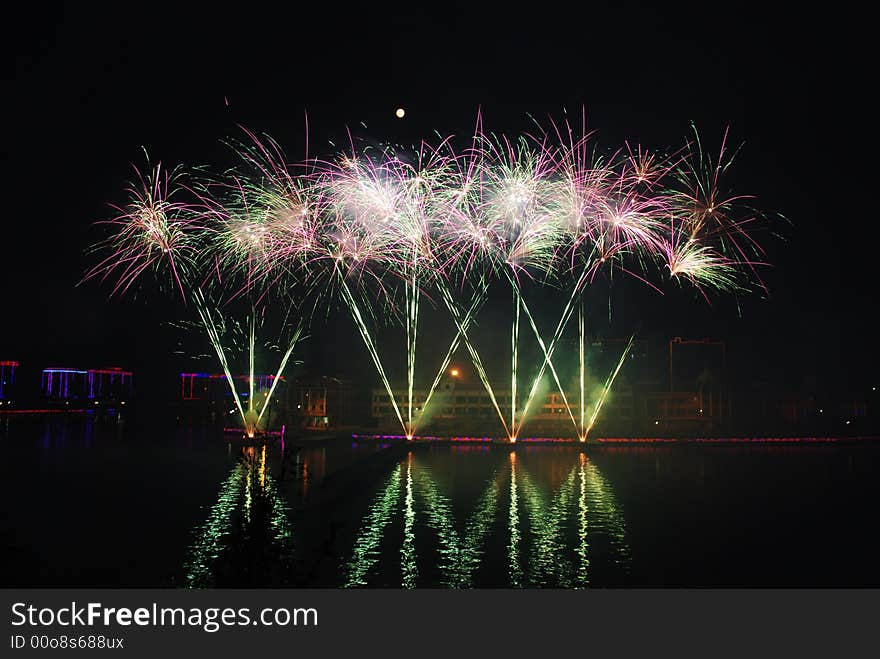 Bright and dazzling fireworks