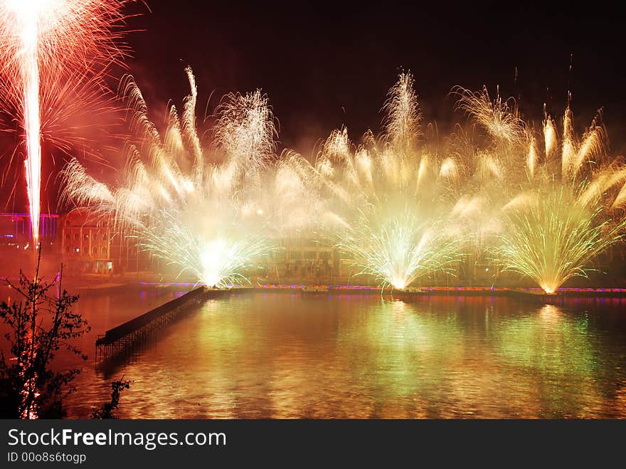 Wonderful Fireworks And Night Scenes