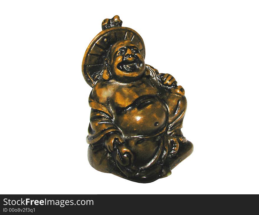 Netsuke. clay statue of budda. Netsuke. clay statue of budda