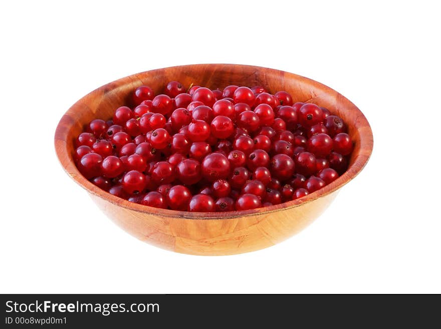 Bowl of red currant, isolated on a white background with clipping path. Bowl of red currant, isolated on a white background with clipping path.