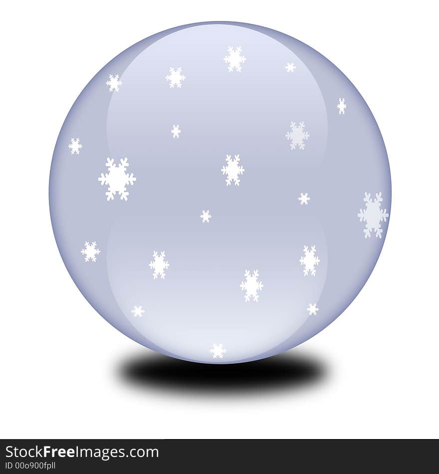 3d snowflake sphere