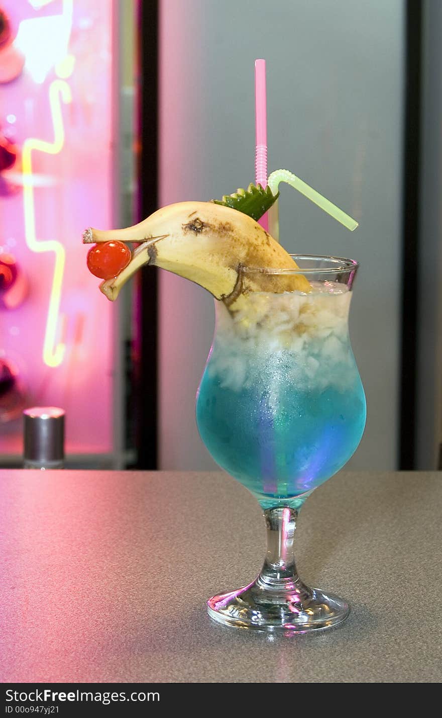 Cocktail with a banana