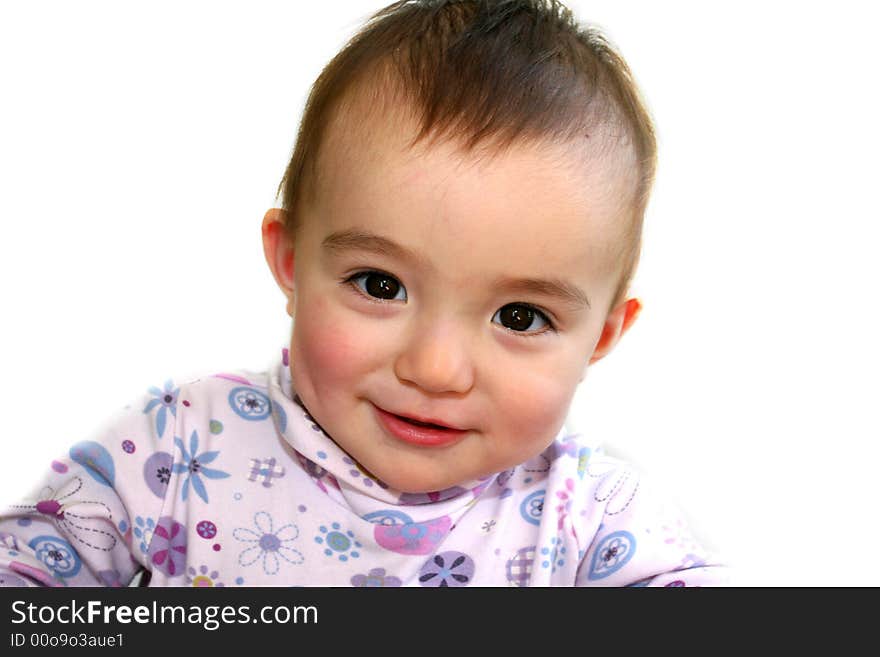 Beautiful One Year Old Smiling Baby Girl. Beautiful One Year Old Smiling Baby Girl