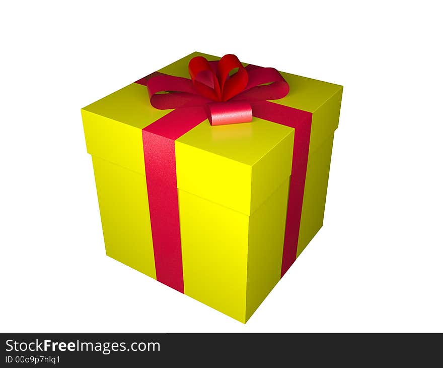 Gift box - 3d isolated illustration