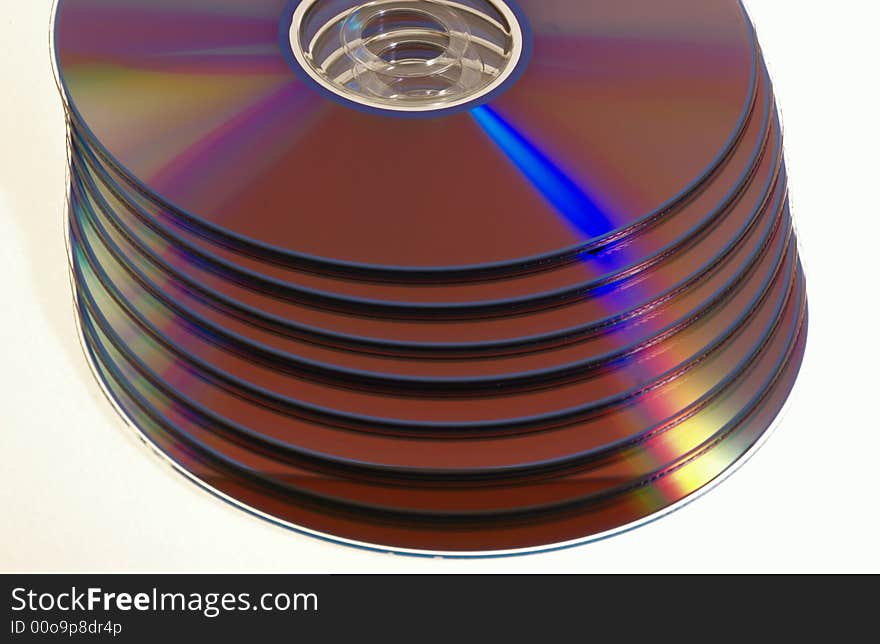 DVD disc on white background