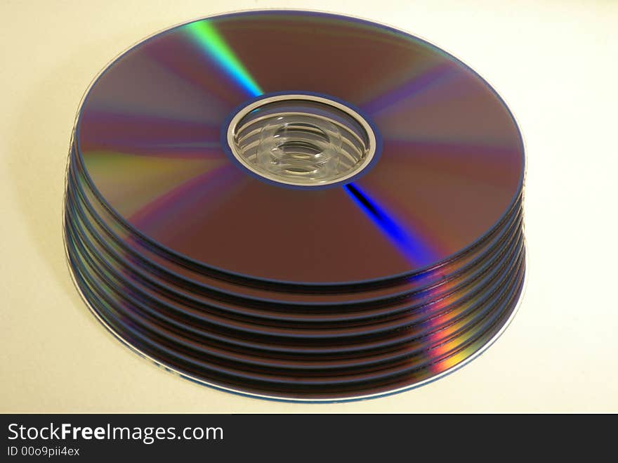 DVD disc on white background