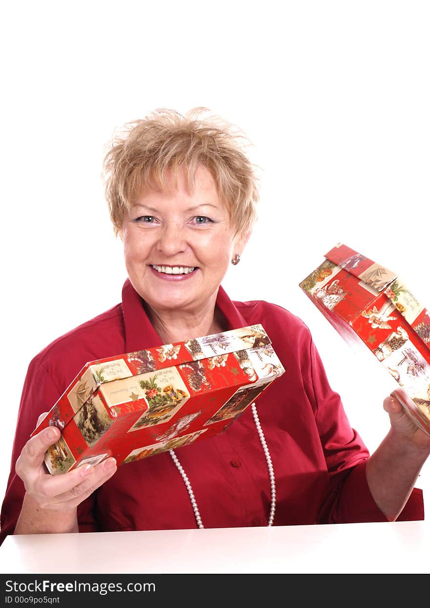 Woman with presents