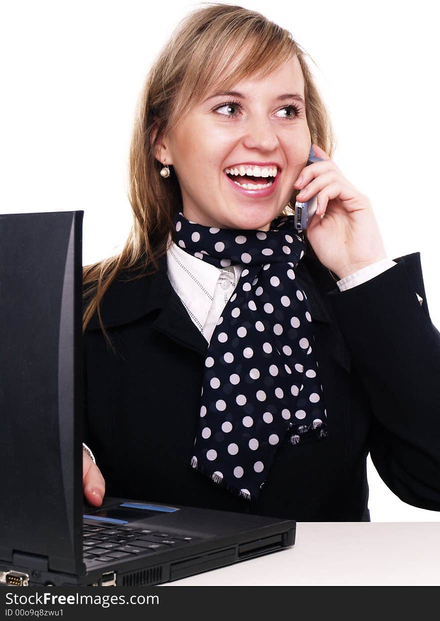 Woman Working On The Laptop