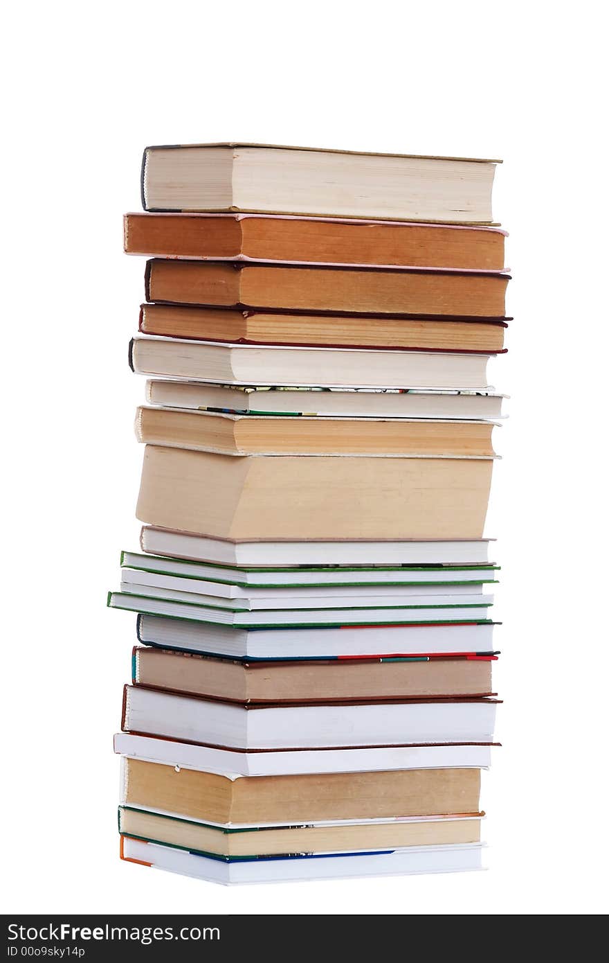 An image of many books. Isolated image. An image of many books. Isolated image.