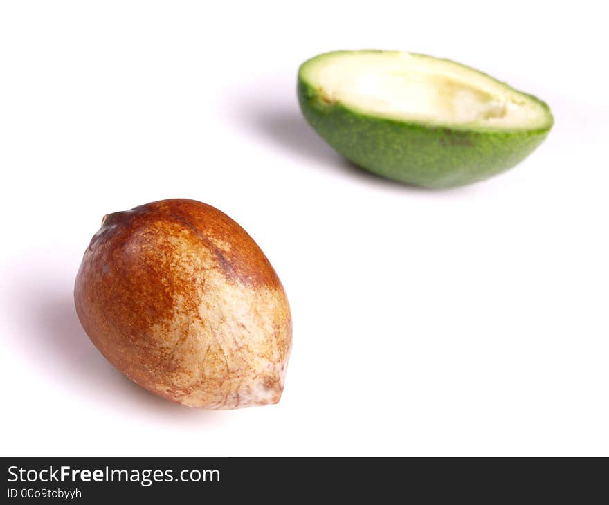 Avocado Isolated On White Backgroud