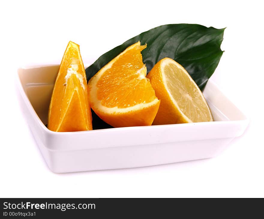 Oranges, Lemon, Leaf